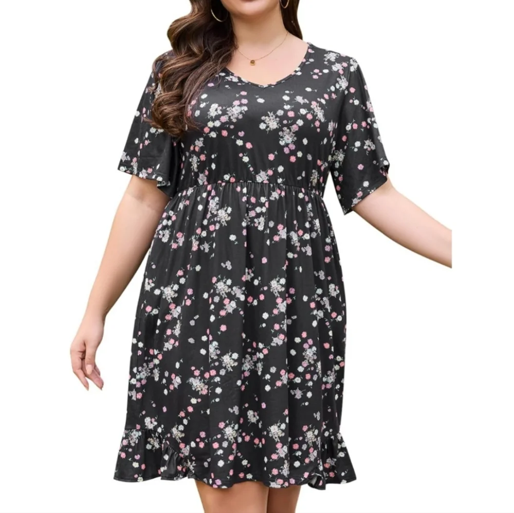 NWT Plus Size Floral Print Dress Size Women's 22W